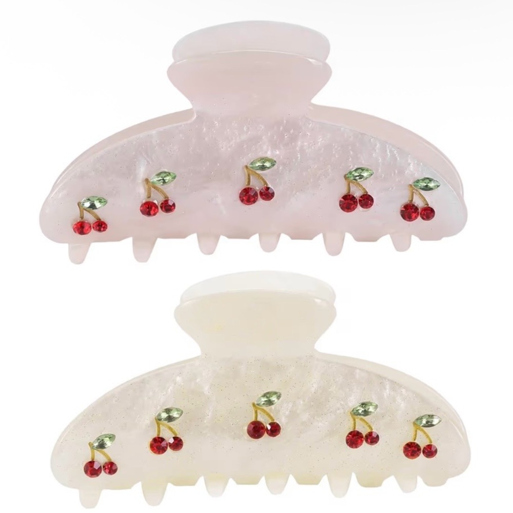 Cherry Hair Claw Clips